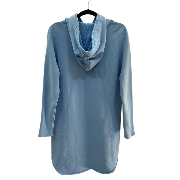 Frank & Eileen Mini James Hooded Dress Size Small Bright Baby Blue Triple Fleece - Picture 4 of 8